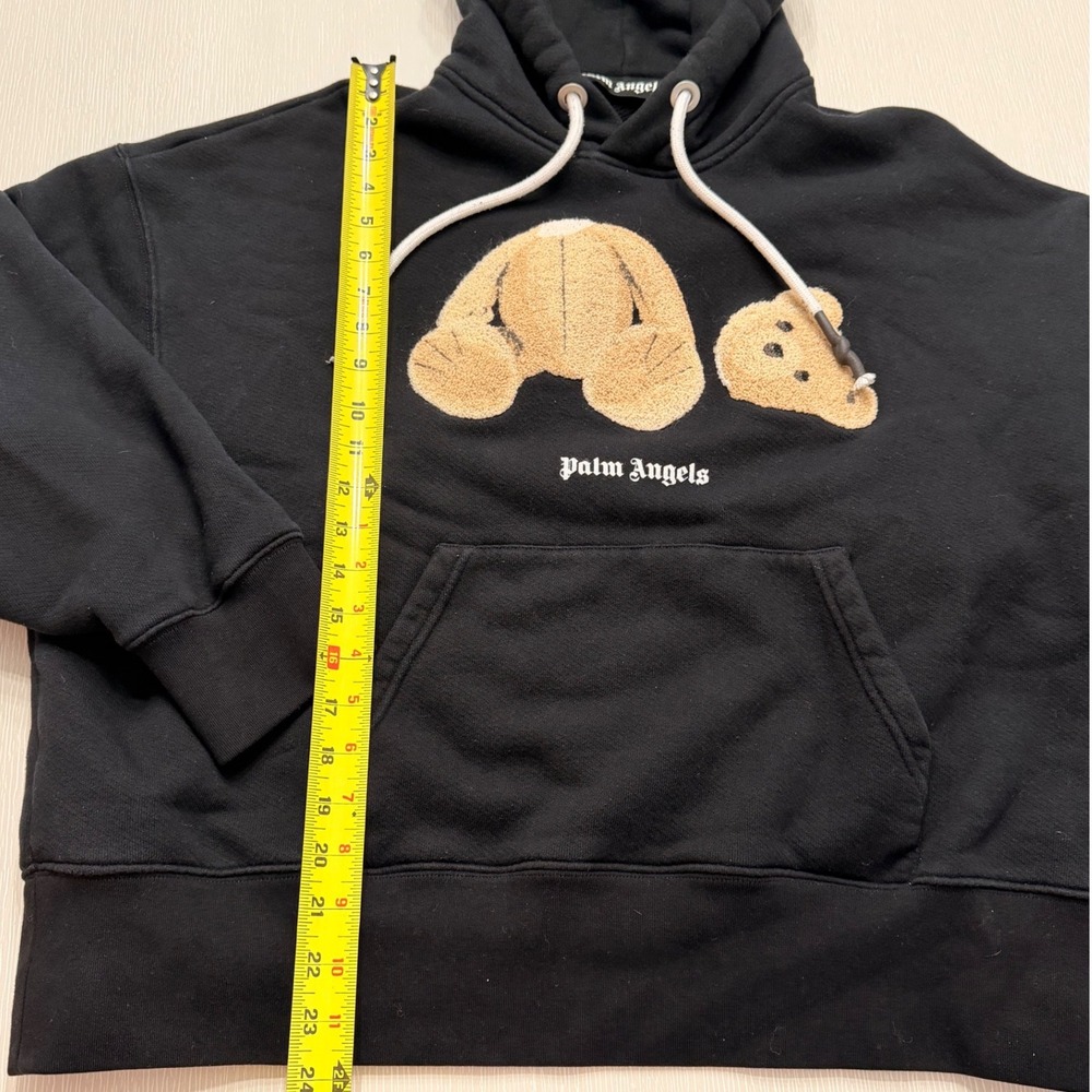 Palm Angels Kill The Bear Hoodie Black Chenille Patch PWBB023S20FLE001 Medium - Picture 5 of 7